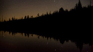 Night sky stars reflection mountain - night sky free wallpaper