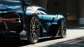 Blue sports car parked sunlight - the hood free wallpaper for desktop