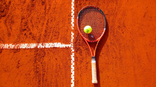 Tennis racket ball clay court - free sports wallpaper