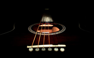 Guitar frets strings dark reflection - the dark free wallpaper for desktop