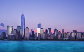 City skyline sunset water bridge 2 - cityscape free wallpaper for desktop