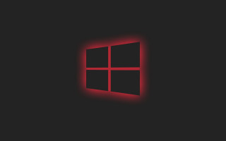 Red glowing window black background - dynamic lighting free wallpaper