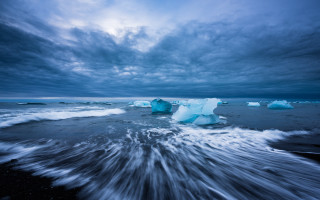 Iceberg ocean beach waves planet - the ocean next free wallpaper