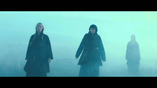 Three people fog field grass - three person free wallpaper