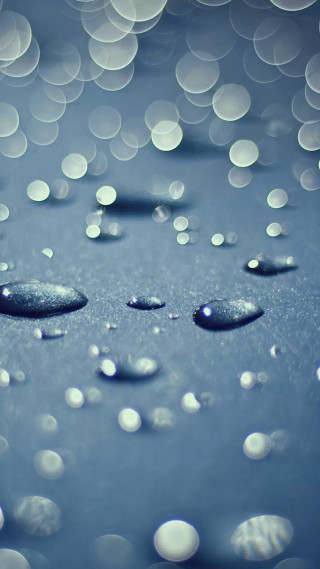 Water droplets blue background white - free rain wallpaper for mobile