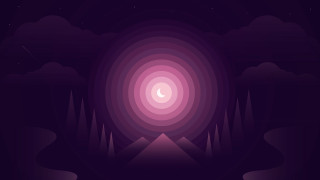 Purple dark sky trees moon - amir zand free wallpaper for desktop