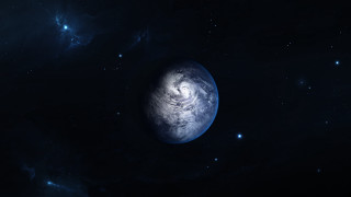 Blue planet dark space stars - the planet free wallpaper