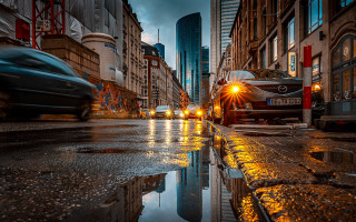 Tokyo city street night cars - a city street free wallpaper for desktop