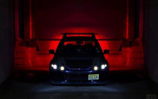 Car tunnel red hood intimidating - a dark tunnel free wallpaper