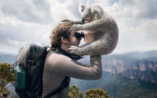 Man koala camera strap outdoors - digital photography free wallpaper