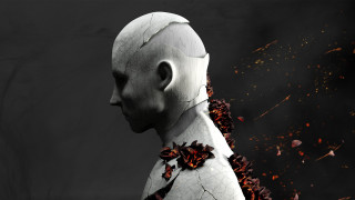 White statue flower decay embers - brad kunkle free wallpaper