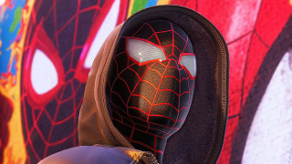 Spiderman mask brown jacket graffiti - a graffiti wall free wallpaper