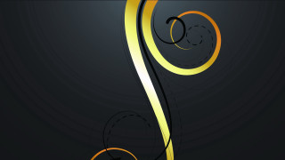 Black yellow swirls dots vector - a yellow stripe free wallpaper