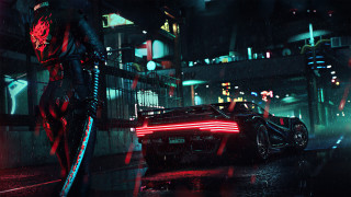 Futuristic car sci fi character - cyberpunk free wallpaper