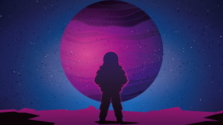 Space astronaut purple sky stars - diego gisbert llorens free wallpaper for desktop