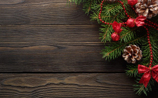 Pine cone red ribbon wooden - red ribbon free wallpaper