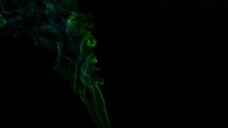 Green smoke holography raytraced glowing - the dark background free wallpaper for desktop