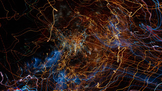 Glowing lights night sky ferris - a picture of a bunch free wallpaper