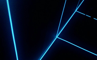 Black room blue light clock - carol bove free wallpaper