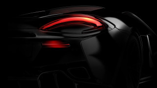 Black sports car red taillight 3 - a red tail light free wallpaper