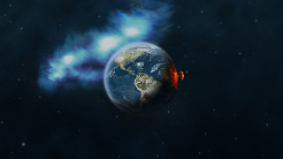 Planet atmosphere objects space art - anamorphic len free wallpaper for desktop