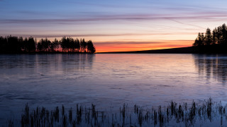 Lake sunset trees clouds mountain 2 - andrew geddes free wallpaper for desktop
