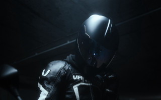 Man leather suit helmet dark - a spotlight free wallpaper