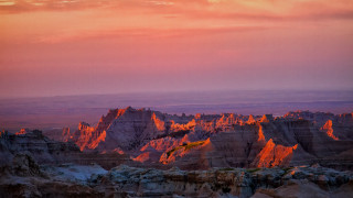 Sunset mountain range plane pink - a sunset view of a mountain range free wallpaper