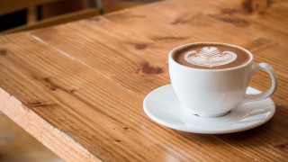 Coffee saucer wooden table leaf - a saucer free wallpaper for desktop