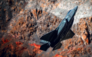 Fighterjet rockyarea autumnfire bokeh blurry - daren bader free wallpaper for desktop