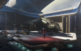 Sci fi fighter spacecraft platform - the platform free wallpaper