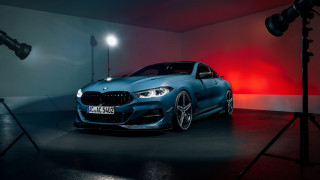Blue bmw car dark room - vfx free wallpaper