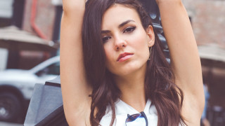 Woman white shirt tie black - alexis simon belle free wallpaper for desktop