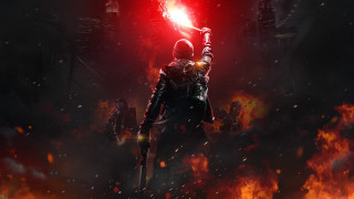 Fiery sword battle dystopian embers - their hand in free wallpaper