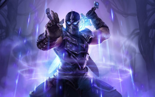 Man in costume purple glow - dai jin free wallpaper