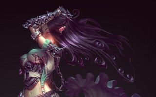 Woman chains flower darkfantasy elf - chain free wallpaper for desktop