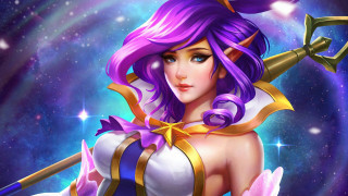 Purple hair sword astronaut starry - star free wallpaper for desktop