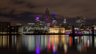 City skyline bridge water night 7 - a bridge and a body of water free wallpaper
