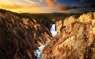 River canyon forest waterfall autumn 2 - a canyon next free wallpaper
