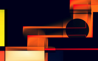 Black yellow red geometric abstract - bold shape free wallpaper