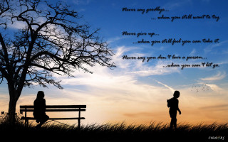 Couple bench tree poem sunset - a couple sitting free wallpaper