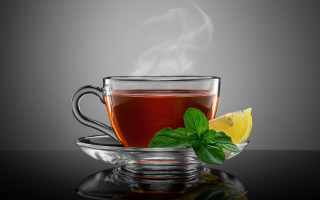 Tea lemon mint saucer spoon - a saucer free wallpaper