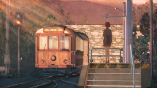 Train man platform magical cityscape - a train free wallpaper