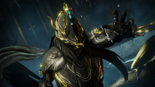 Futuristic suit sword glowing rayonism - warframe armor free wallpaper