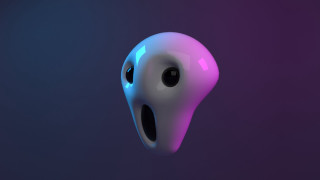 White blue object black eye - a black spot free wallpaper