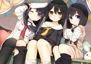 Girls bench arms around friends - one girl free wallpaper for desktop