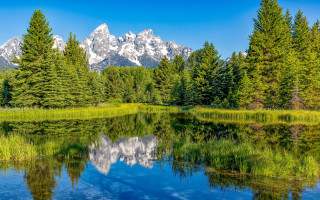 Mountain range reflection lake nature 2 - bob thompson free wallpaper for desktop