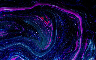 Colorful abstract space aurora moon - painting free wallpaper