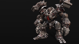 Robot red light armor mecha - unreal engine 5 free wallpaper