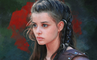 Girl ponytail fantasy portrait green - clint cearley free wallpaper